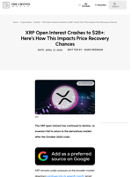 XRP Open Interest Crashes to $2B+: Here’s How This Impacts Price Recovery Chances