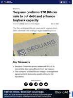 Sequans confirms 970 Bitcoin sale to cut debt and enhance buyback capacity