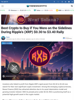 Best Crypto to Buy if You Were on the Sidelines During Ripple’s (XRP) $0.30 to $3.40 Rally