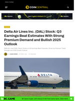 Delta Air Lines Inc. (DAL) Stock: Q3 Earnings Beat Estimates With Strong Premium Demand and Bullish 2025 Outlook