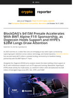 BlockDAG’s F1® Sponsorship With DOGE and HYPE Headlines