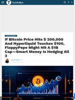If Bitcoin Price Hits $ 200,000 And Hyperliquid Touches $100, FloppyPepe Might Hit A $1B Cap—Smart Money Is Hedging All 3