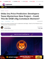Shiba Inu Price Prediction: Developers Tease Mysterious New Project – Could This Be SHIB’s Big Comeback Moment?