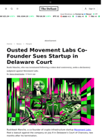 Ousted Movement Labs Co-Founder Sues Startup in Delaware Court - 