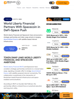 World Liberty Financial Partners With Spacecoin in DeFi-Space Push – Crypto News Bitcoin News