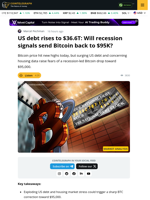 Bitcoin hit new highs as US debt rose to $36.6 trillion. Will macroeconomic data detail the BTC rally?