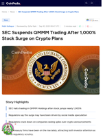 SEC Suspends QMMM Trading After 1,000% Stock Surge on Crypto Plans 