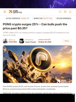 PONS crypto surges 25% - Can bulls push the price past $0.35? - AMBCrypto