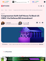 Congressman Keith Self Moves To Block US CBDC Via Defense Bill Amendment - 99Bitcoins
