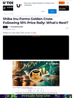 Shiba Inu Forms Golden Cross Following 10% Price Rally: What's Next?
