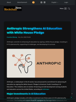 Anthropic Strengthens AI Education with White House Pledge - Blockchain.News