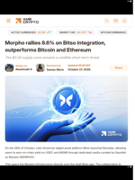 Morpho rallies 8.6% on Bitso integration, outperforms Bitcoin and Ethereum - AMBCrypto