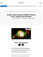 Analyst Says Dogecoin Pullback May Be Over, Targets $0.8 ATH Next