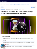 XRP Price Outlook: Will September Bring a 25% Correction or Fresh Upside?