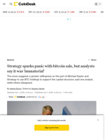 Strategy news: Strategy’s bitcoin sale triggers fierce debate over Michael Saylor’s true commitment