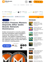 Kraken Freezes Monero Deposits After Qubic Boasts Network Dominance – Crypto News Bitcoin News