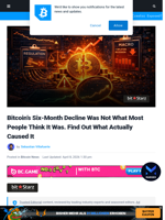 Bitcoin's Six-Month Decline Was Not What Most People Think It Was. Find Out What Actually Caused It | Bitcoinist.com