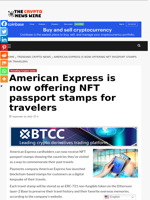 American Express is now offering NFT passport stamps for travelers - The Crypto News Wire