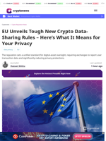 New EU Crypto Data-Sharing Rules Threaten User Privacy