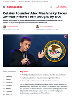 DOJ Seeks 20-Year Prison Term for Alex Mashinsk