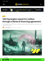 Bittensor Firm TAO Synergies Raises $11 Million in Series