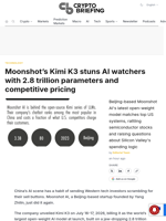 Moonshot's Kimi K3 stuns AI watchers with 2.8 trillion parameters and competitive pricing