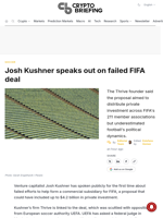 Josh Kushner speaks out on failed FIFA deal