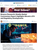 Binance Research's Weekly Market Commentary Report Highlights Bitcoin's ATH and Regulatory Developments - TheNewsCrypto