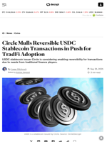 Circle Mulls Reversible USDC Stablecoin Transactions in Push for TradFi Adoption - Decrypt