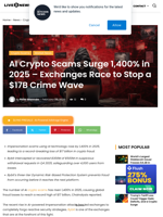 AI Crypto Scams Jump 1,400% in 2025