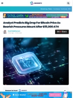 Analyst Predicts Big Drop For Bitcoin Price As Bearish Pressures Mount After $111,000 ATH
