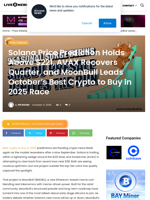 Solana Price Prediction Holds Above $221, AVAX Recovers Quarter, and MoonBull Leads October’s Best Crypto to Buy in 2025 Race | Live Bitcoin News