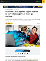 Supreme Court Opened Crypto Wallets To Surveillance