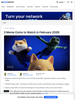 3 Meme Coins That Show Bullish Signs For February 2026