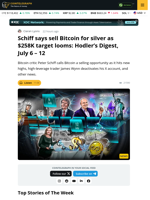 Hodler’s Digest: Schiff Says Ditch BTC For Silver