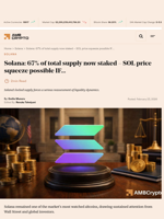 Solana: 67% of total supply now staked – SOL price squeeze possible IF… - AMBCrypto