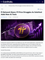 Pi Network News: PI Price Struggles As SoloHost Adds New AI Tools