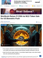 Worldcoin Raises $135M via WLD Token Sale