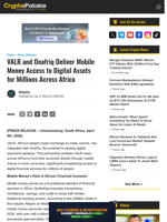 VALR and Onafriq Deliver Mobile Money Access to Digital Assets for Millions Across Africa