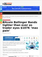 Bitcoin Bollinger Bands tighter than ever as trader eyes $107K ‘max pain’ - The Crypto News Wire