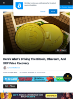 Here’s What’s Driving The Bitcoin, Ethereum, And XRP Price Recovery