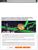 Toncoin Price Prediction: TON Eyes 20% Bull Run After $400M Treasury Boost and Wallet Integration - Brave New Coin