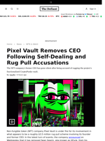 Pixel Vault Removes CEO Following Self-Dealing and Rug Pull Accusations - 