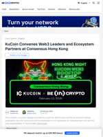 KuCoin Convenes Web3 Leaders at Consensus Hong Kong