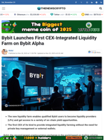 Bybit Launches First CEX-Integrated Liquidity Farm on Bybit Alpha - TheNewsCrypto