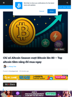 Altcoin Season Index Tăng Vọt – Top Altcoin Tiềm Năng 2025