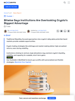 Bitwise Says Institutions Are Mispricing Risk in Crypto