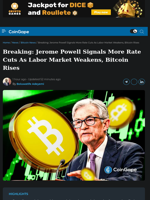 Jerome Powell Signals More Rate Cuts As Labor Market Weakens, Bitcoin Rises