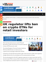 UK regulator lifts ban on crypto ETNs for retail investors - The Crypto News Wire