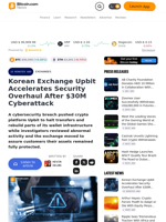 Korean Exchange Upbit Accelerates Security Overhaul After $30M Cyberattack – Exchanges Bitcoin News